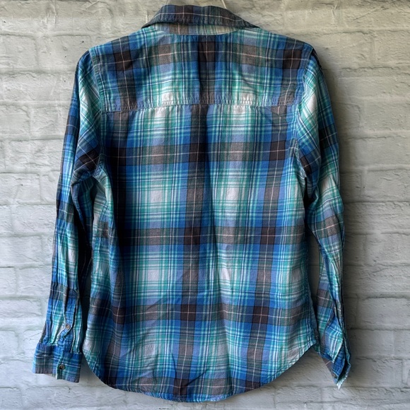 Sonoma Blue and Green Plaid Button Down Shirt - Picture 3 of 3